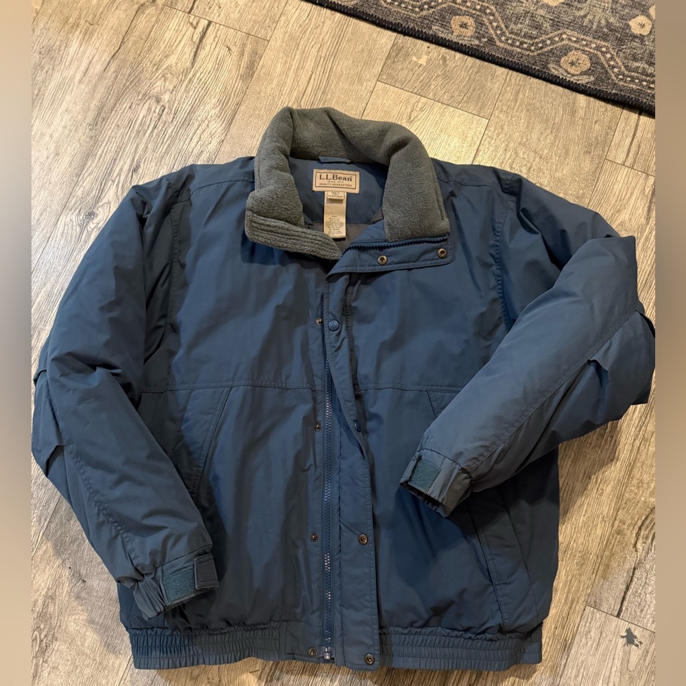 Vintage mens l.l. Bean goose down bomber puffer coat XL TALL